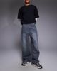 Liquor N Poker Liquor N Poker reign baggy print jeans in gray wash - 2