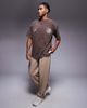 Liquor N Poker Liquor N Poker relaxed 250gsm t-shirt with gothic script in brown wash - 2