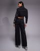 Liquor N Poker Liquor N Poker relaxed low rise jeans with appliqué detailing in black - part of a set - 3