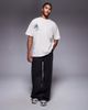 Liquor N Poker Liquor N Poker relaxed t-shirt with distorted love graphict in stone wash-Blue - 2
