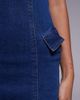Liquor N Poker Liquor N Poker sleeveless square neck denim mini dress in mid wash blue - 3