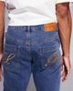 Liquor N Poker Liquor N Poker stacked slim flare denim jeans in dark wash blue - 4