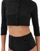 Lisa Marie Fernandez Lisa Marie Fernandez Cardigan Black Seersucker - 1