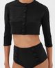 Lisa Marie Fernandez Lisa Marie Fernandez Cardigan Black Seersucker - 2