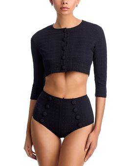 Lisa Marie Fernandez Lisa Marie Fernandez Cropped Cover-Up Cardigan