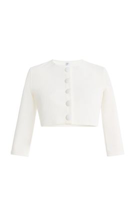 Lisa Marie Fernandez Lisa Marie Fernandez Cropped Jacquard Cardigan