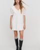 Lisa Says Gah 100% Cotton Puff-Sleeve Mini Dress - 1
