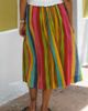 Lisa Says Gah Lisa Says Gah Avery Skirt in Sherbet Stripe, Women's at Urban Outfitters - 4