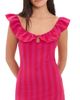 Lisa Says Gah Lisa Says Gah Eloise Mini Dress Raspberry Stripe - 1