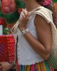 Lisa Says Gah Lisa Says Gah Flower Beaded Bracelet/Anklet in White/Green, Women's at Urban Outfitters - 2