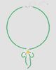 Lisa Says Gah Lisa Says Gah Flower Beaded Necklace in White/Green, Women's at Urban Outfitters - 5