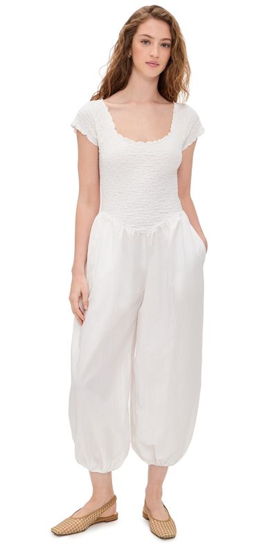 Lisa Says Gah Lisa Says Gah Goldie Jumpsuit Chalk