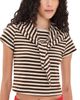 Lisa Says Gah Lisa Says Gah Jude Handkerchief Top Chocolate Stripe - 1