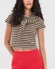 Lisa Says Gah Lisa Says Gah Jude Handkerchief Top Chocolate Stripe - 2