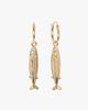 Lisa Says Gah Lisa Says Gah! Lisa Says Gah Anchovy Earrings in Gold, Women's at Urban Outfitters - 2