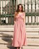 Lisa Says Gah Lisa Says Gah! Lisa Says Gah Annie Gingham Embroidered Dress in Cherry, Women's at Urban Outfitters - 1