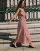 Lisa Says Gah Lisa Says Gah! Lisa Says Gah Annie Gingham Embroidered Dress in Cherry, Women's at Urban Outfitters - 5
