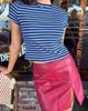 Lisa Says Gah Lisa Says Gah! Lisa Says Gah Jude Tee in Oxford Stripe, Women's at Urban Outfitters - 2
