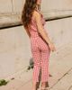Lisa Says Gah Lisa Says Gah! Lisa Says Gah Kristin Gingham Embroidered Capri Pant in Cherry, Women's at Urban Outfitters - 5