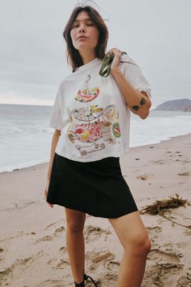 Lisa Says Gah Lisa Says Gah! Lisa Says Gah Oyster Tower Charlie Tee in Oyster Tower, Women's at Urban Outfitters