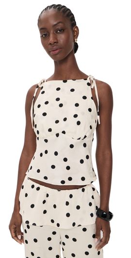 Lisa Says Gah Lisa Says Gah Lucy Top White Dot
