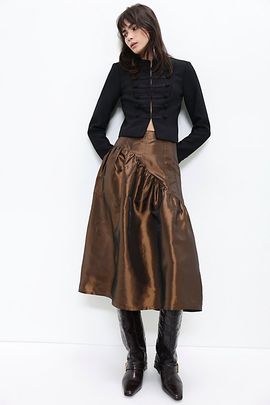 Lisa Says Gah Lisa Says Gah! Maeve Taffeta Midi Skirt