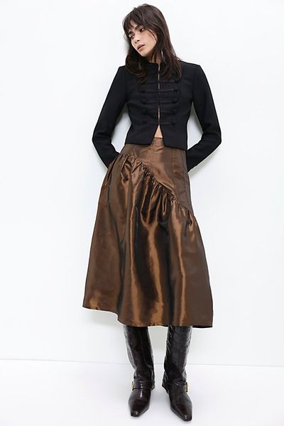 Lisa Says Gah Lisa Says Gah! Maeve Taffeta Midi Skirt