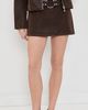 Lisa Says Gah Lisa Says Gah Winona Mini Skort Mocha Suede - 2