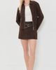 Lisa Says Gah Lisa Says Gah Winona Mini Skort Mocha Suede - 5