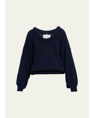 Lisa Yang Doria Scoop-Neck Cashmere Sweater