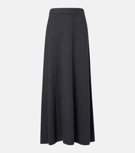 Lisa Yang Lisa Yang Adrienne cotton and cashmere midi skirt