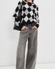 LISA YANG LISA YANG Antoni Cashmere Argyle Sweater Black/Cream/DoveGrey/DeepPlum - 5