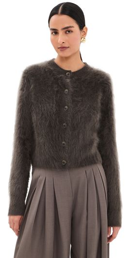 LISA YANG LISA YANG Azalea Cashmere Cardigan Dark Fern Brushed