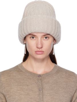 LISA YANG LISA YANG Beige 'The Beatris' Beanie