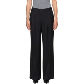 LISA YANG LISA YANG Black Silk Tailored Wide Leg Trousers