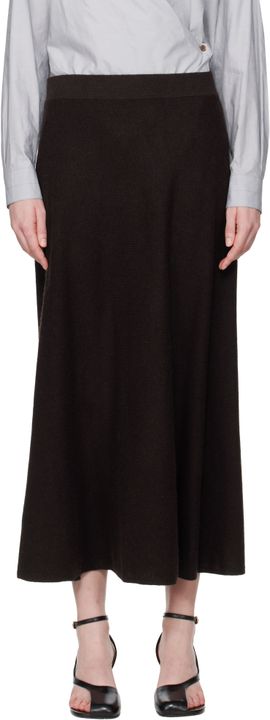 LISA YANG LISA YANG Brown Torie Midi Skirt