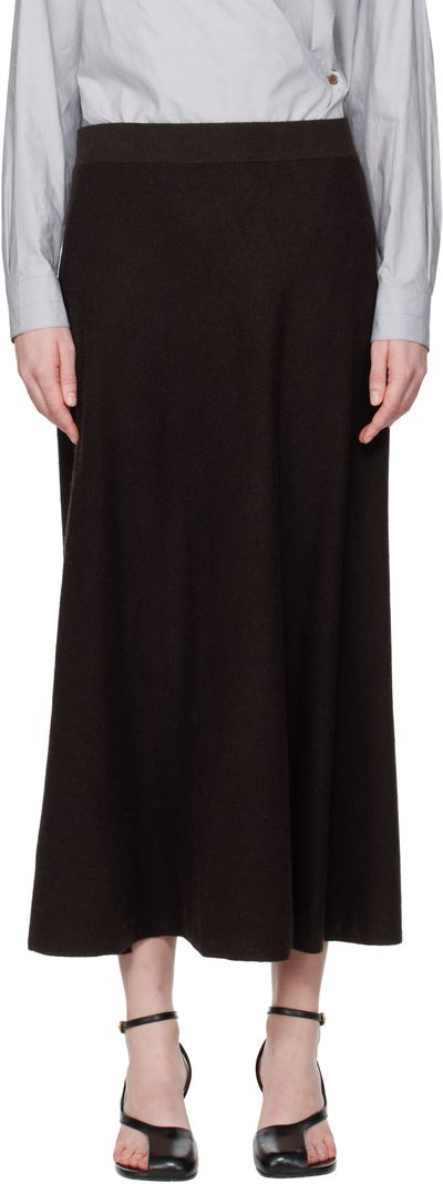 LISA YANG LISA YANG Brown Torie Midi Skirt