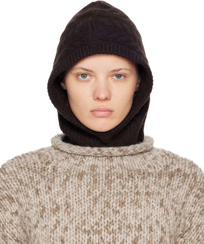 LISA YANG LISA YANG Brown Ylda Balaclava