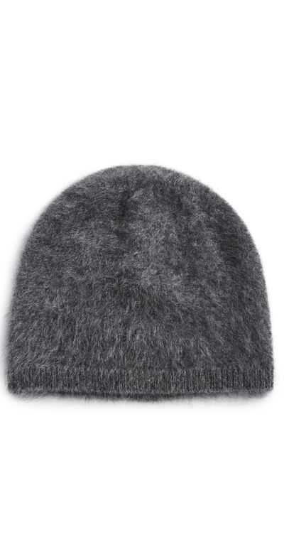 LISA YANG LISA YANG Brushed Cashmere Beanie Graphite Brushed One