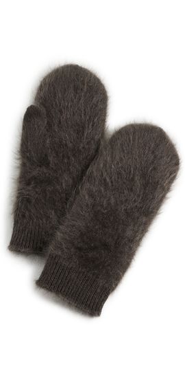 LISA YANG LISA YANG Brushed Cashmere Mittens Dark Fern Brushed One