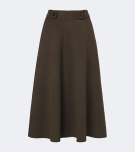 Lisa Yang Lisa Yang Doublé wool and cashmere midi skirt