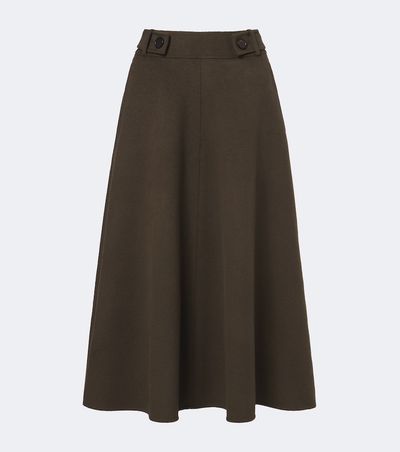 Lisa Yang Lisa Yang Doublé wool and cashmere midi skirt