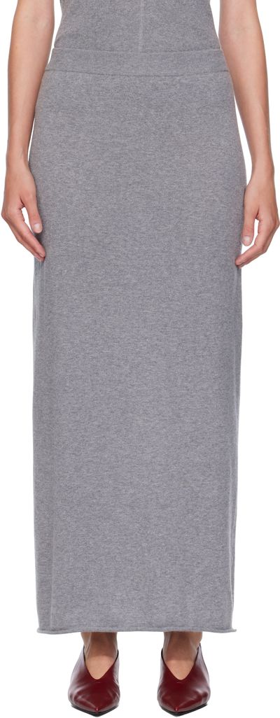 LISA YANG LISA YANG Gray Charlotta Midi Skirt
