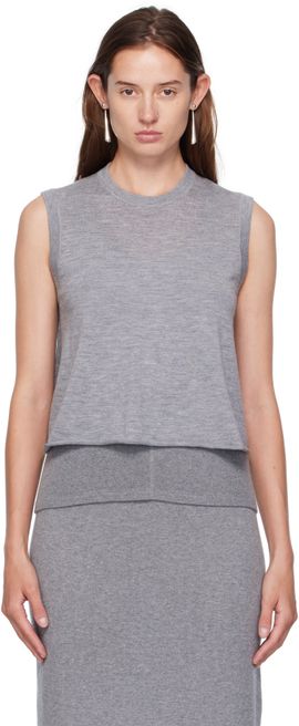LISA YANG LISA YANG Gray Nali Top