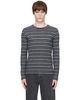 LISA YANG LISA YANG Gray Tariq Stripes Sweater - 1
