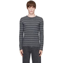 LISA YANG LISA YANG Gray Tariq Stripes Sweater