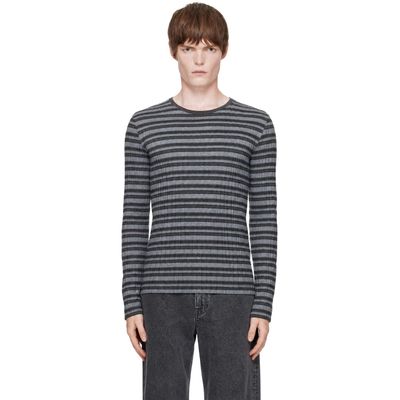 LISA YANG LISA YANG Gray Tariq Stripes Sweater