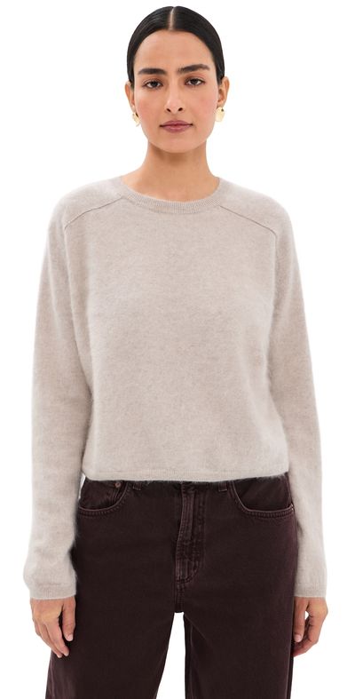 LISA YANG LISA YANG Lexia Brushed Cashmere Sweater Sand Brushed