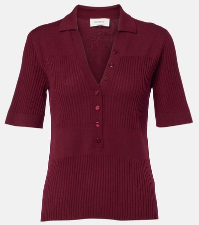 Lisa Yang Lisa Yang Malie ribbed-knit cashmere polo sweater