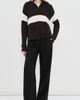 LISA YANG LISA YANG Mavis Quarter Zip Cashmere Sweater Dark Oak/Cream - 5